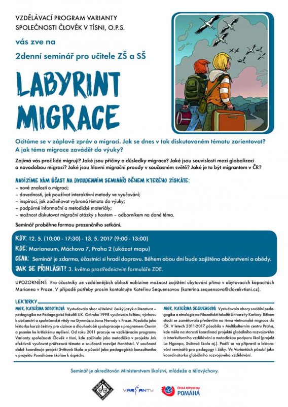 Zveme vás na dvoudenní seminář Labyrint migrace 12.-13.5. v Praze